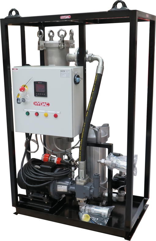 Diesel fuel flushing skid