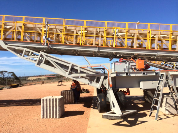 HYDAC designs, supplies and instals a hydraulic power unit and cylinders for the iron ore radial stacker